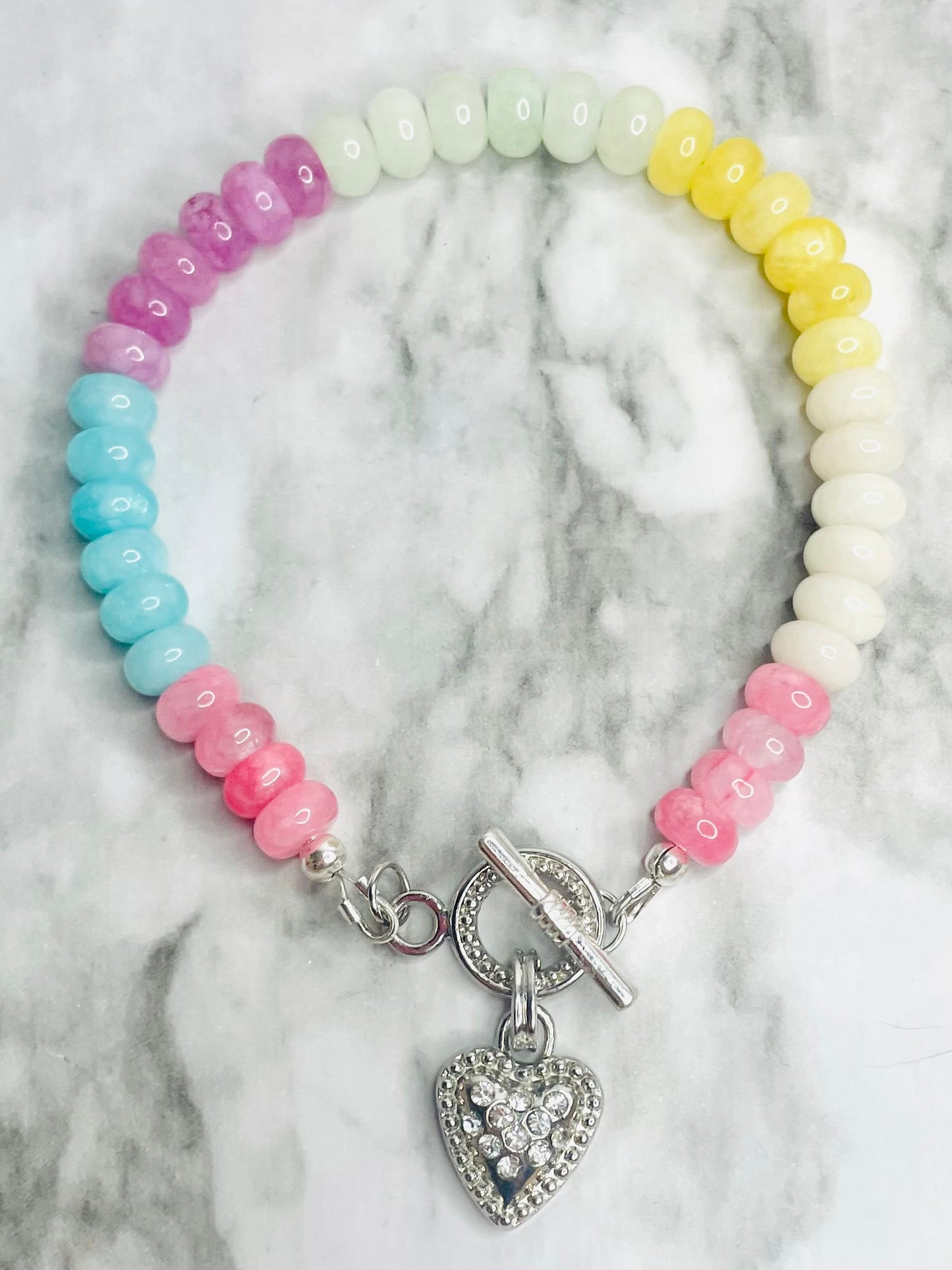 Mixed Gemstone Silver Bracelet