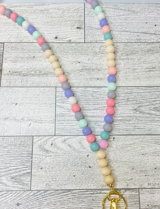 Wooden Pastel Lanyard