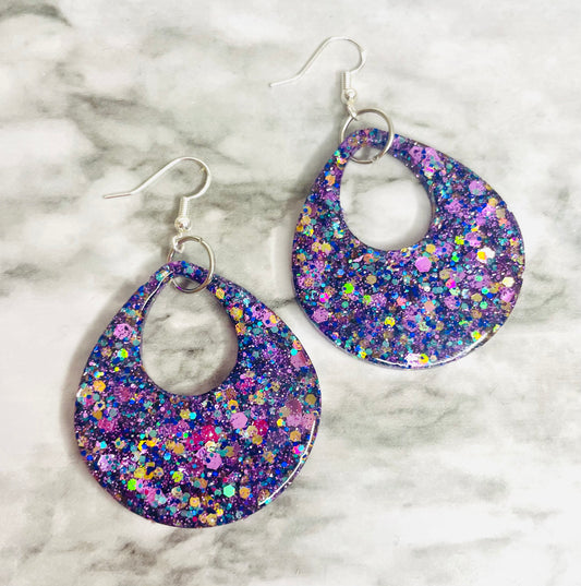 Purple Galaxy Earrings