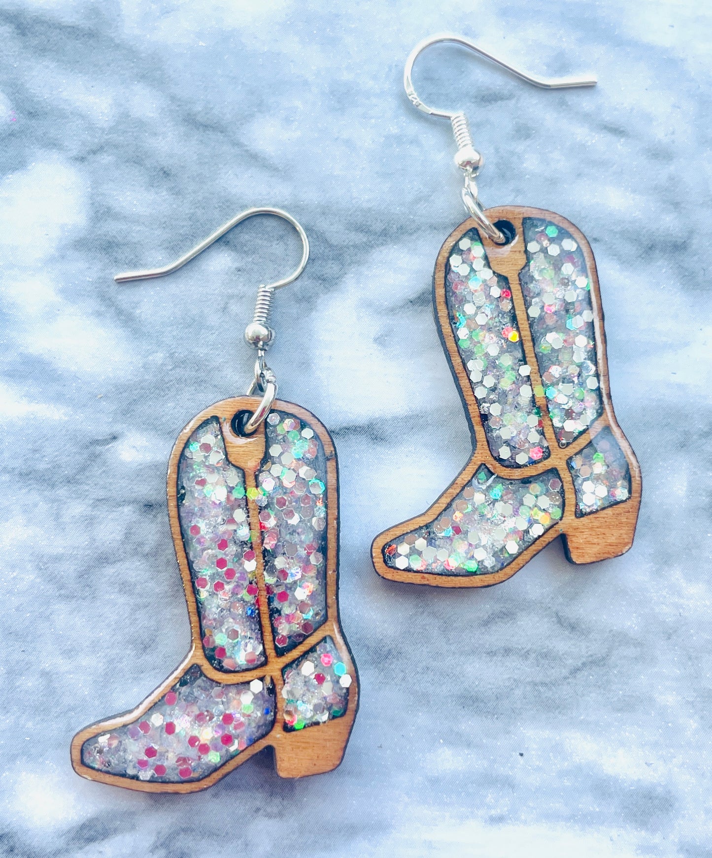 Glitter Boots Earrings