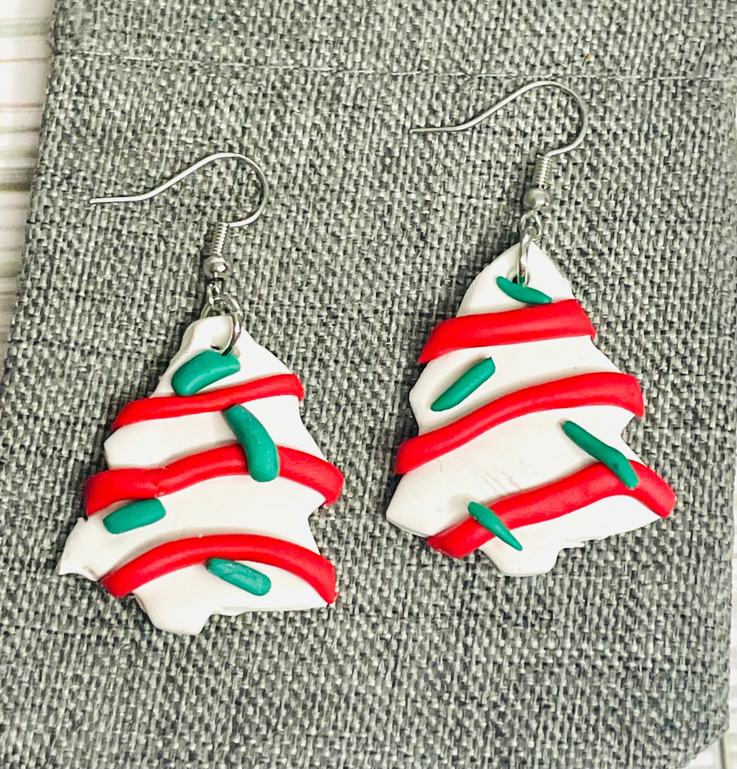 Little Debbie Christmas Tree Earrings