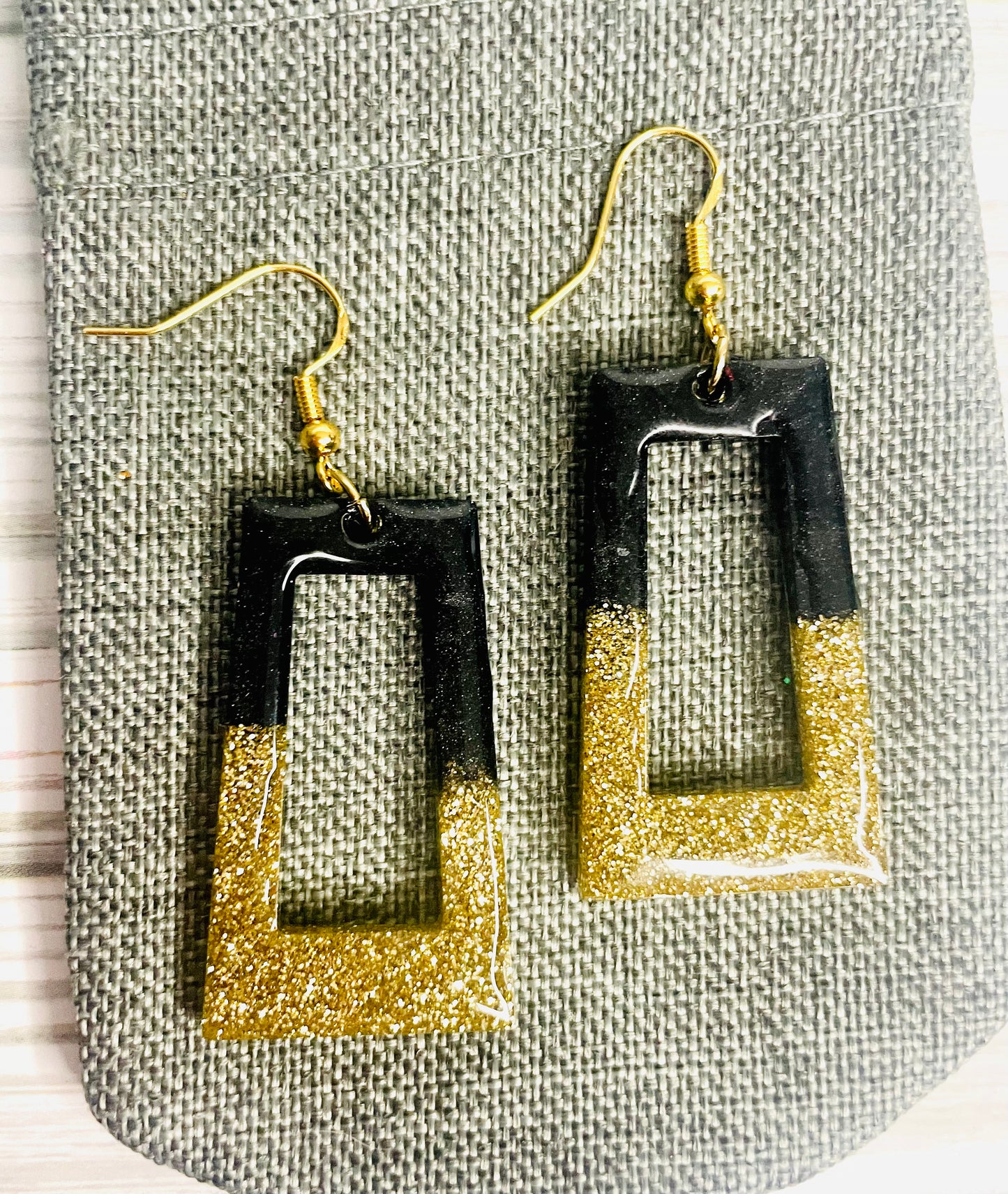Black and Gold Earrings