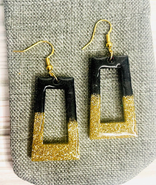 Black and Gold Earrings