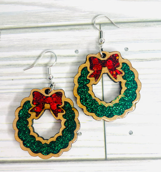 Christmas Wreath Earrings