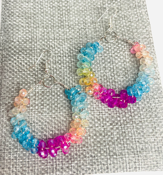 Rock Candy Crystal Hoop Earrings