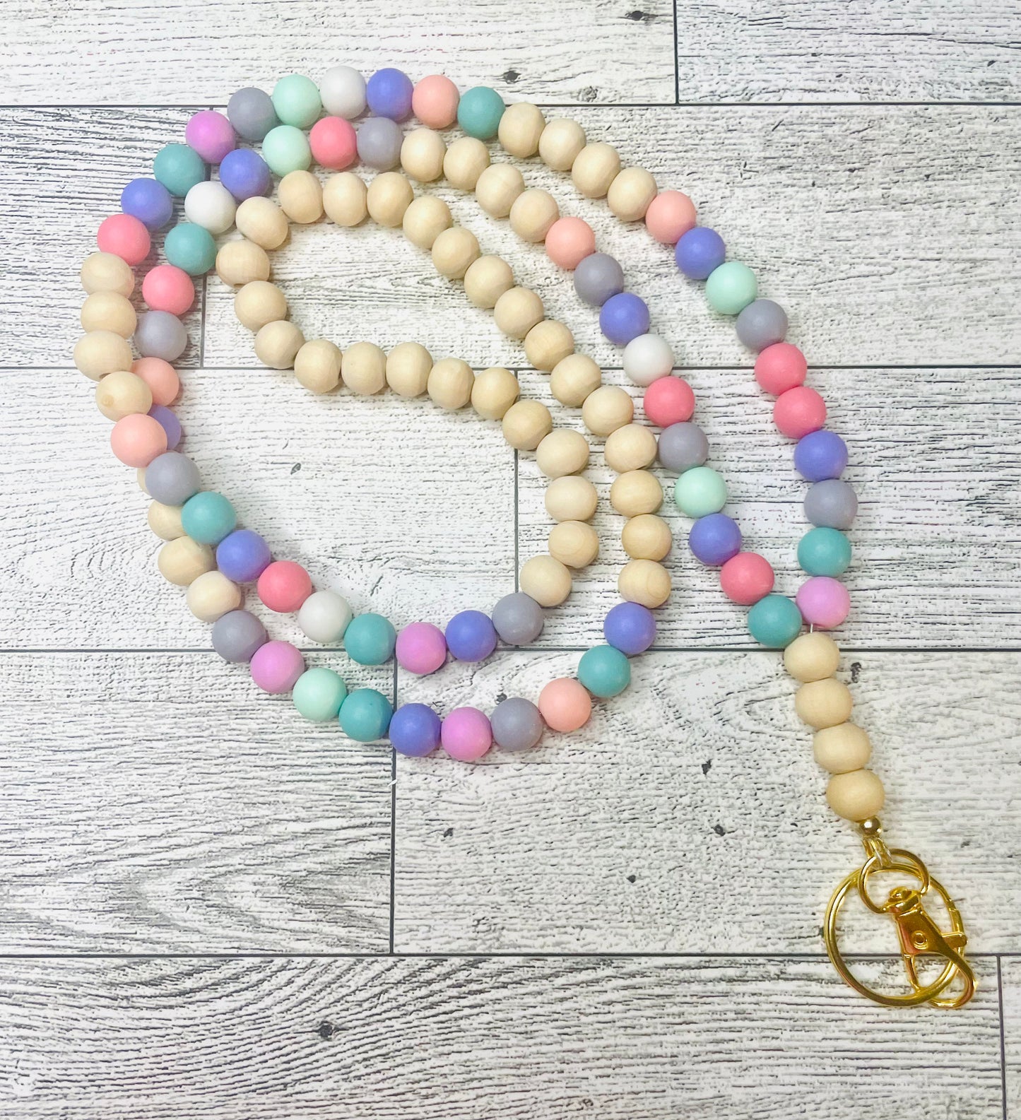 Wooden Pastel Lanyard
