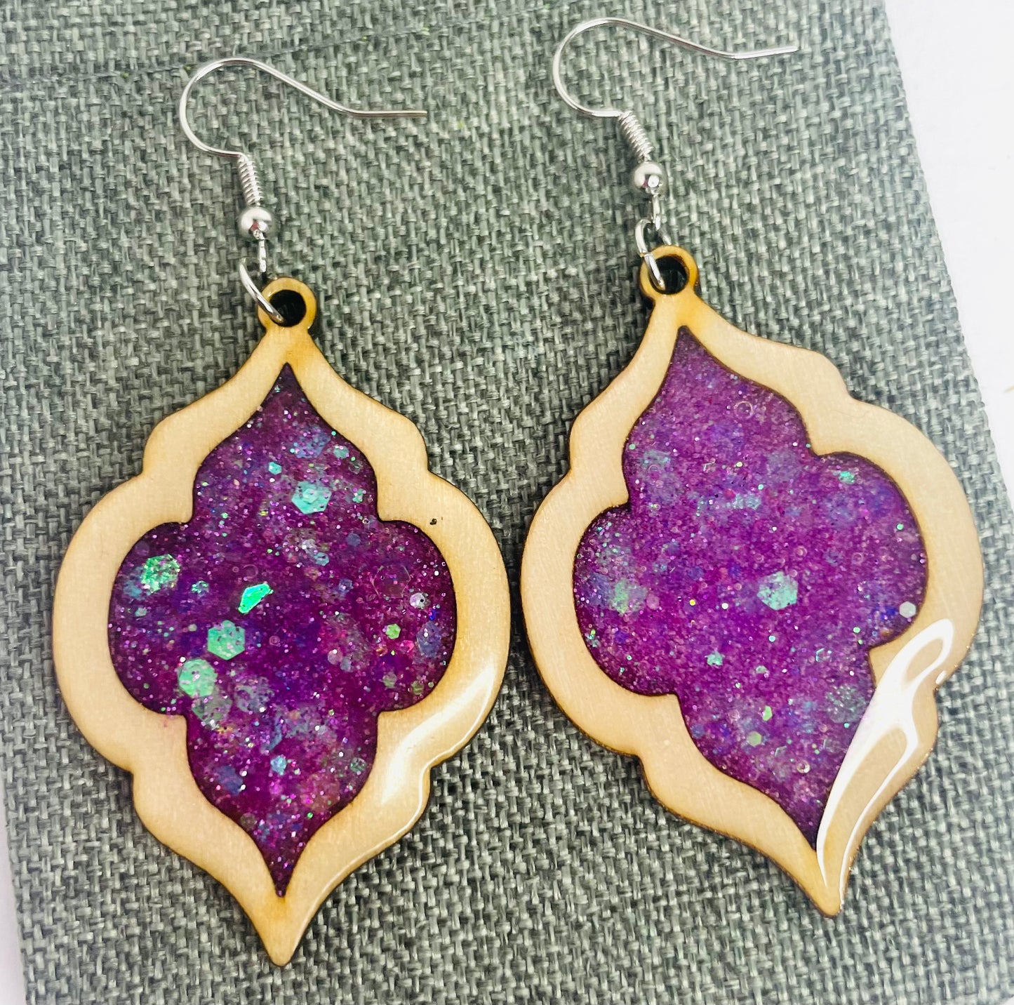 Purple Victorian Earrings