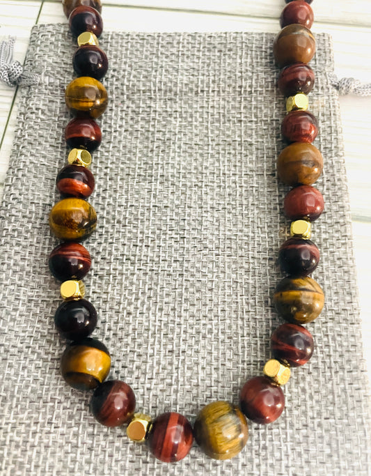 Tiger Eye Gemstone Necklace