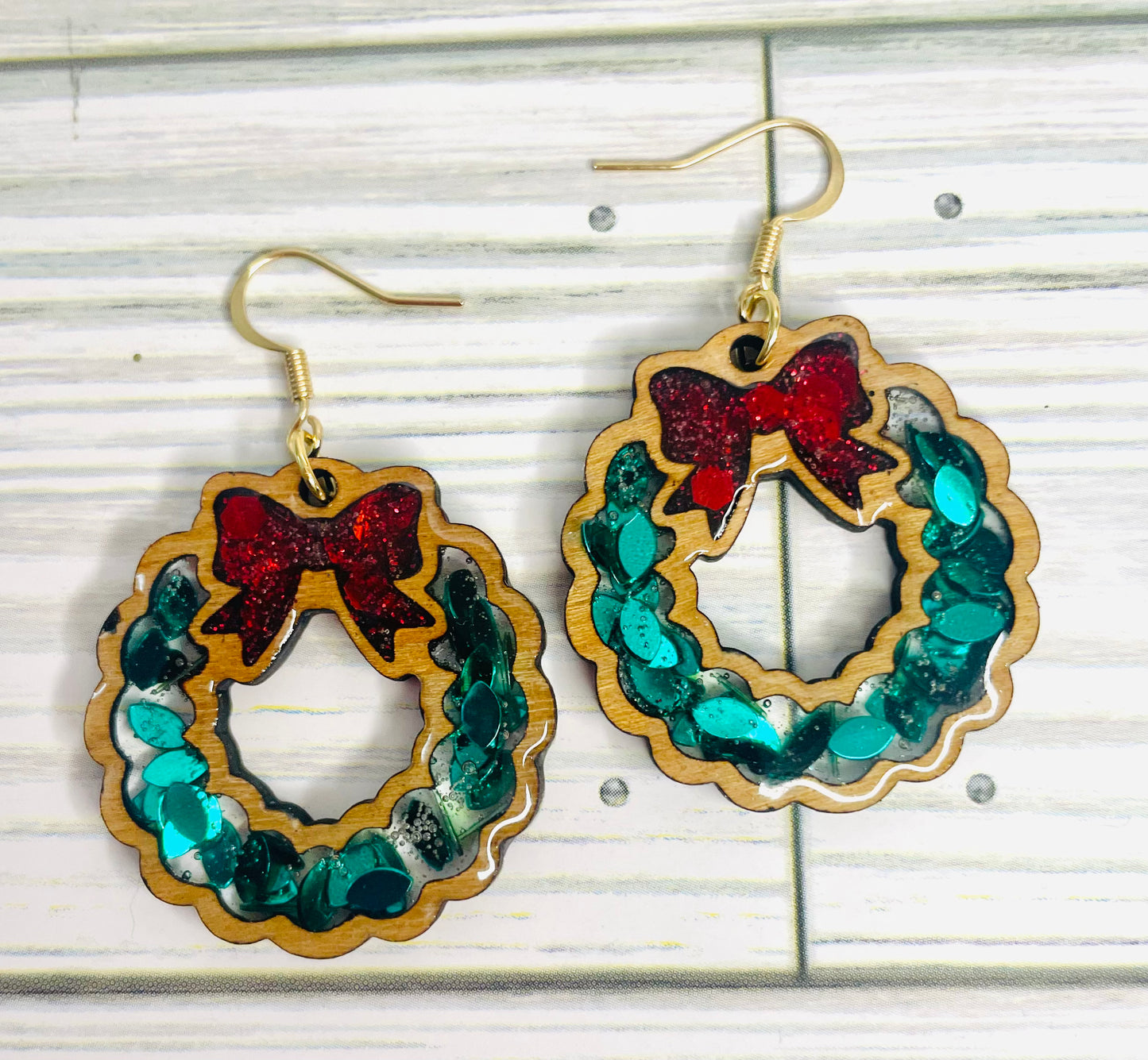 Christmas Wreath Earrings