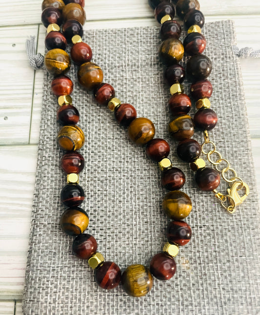 Tiger Eye Gemstone Necklace