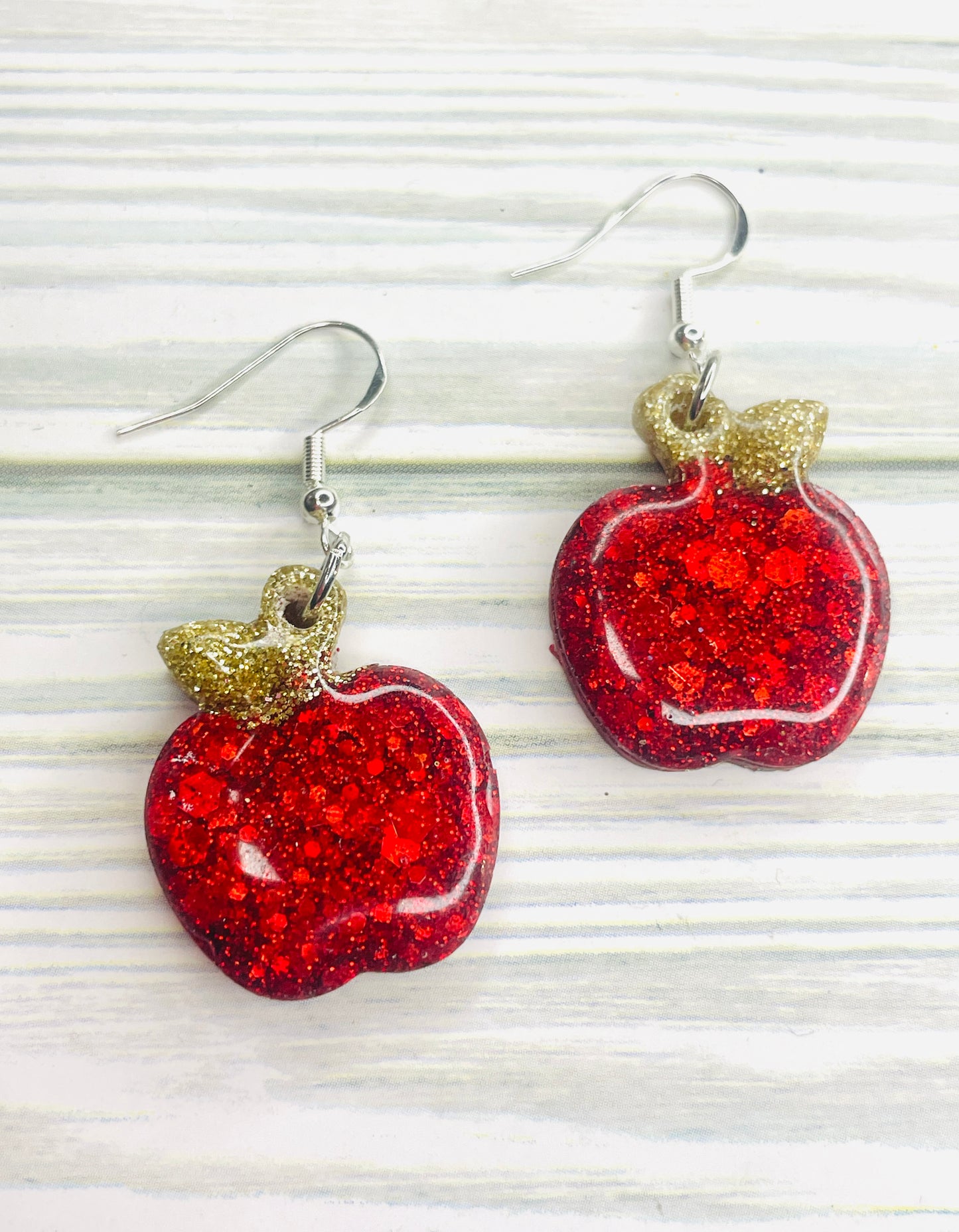 Apple Glitter Earrings
