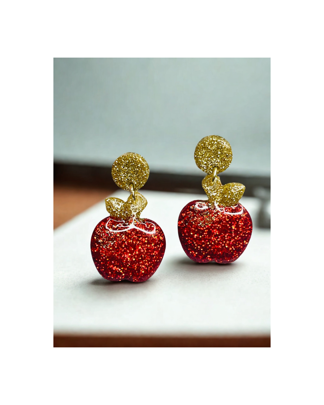 Apple Glitter Earrings