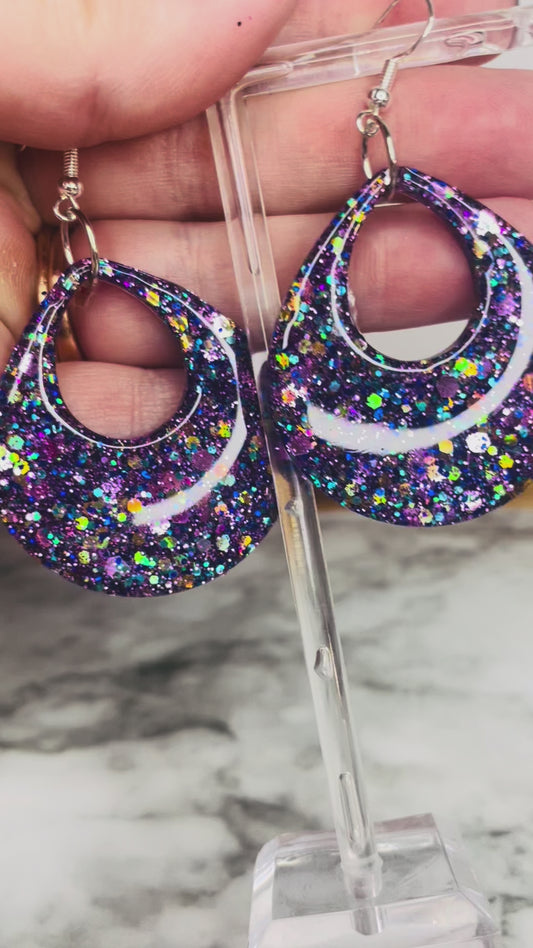 Purple Galaxy Earrings