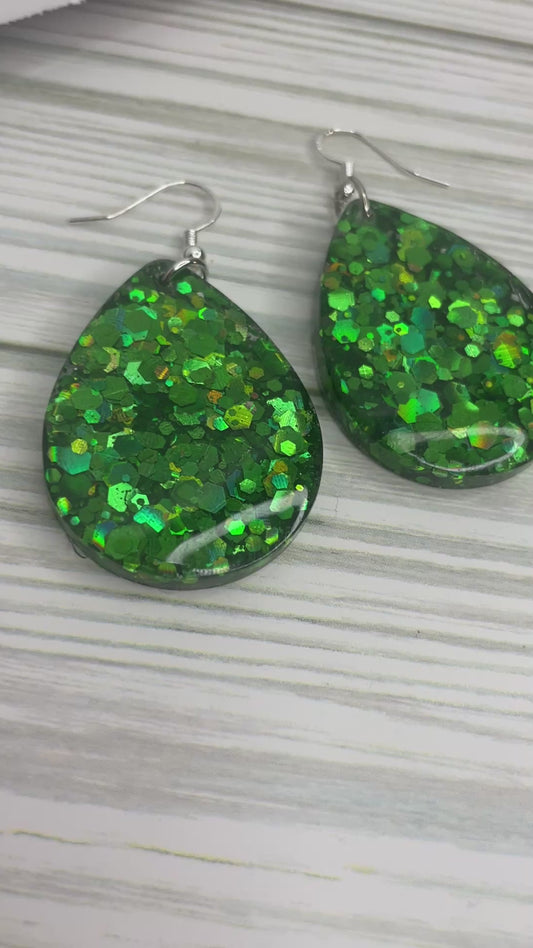 St Patrick’s Day Teardrop Earrings